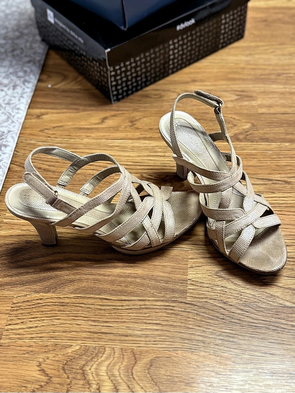 Naturalizer Strappy Heels in Beige